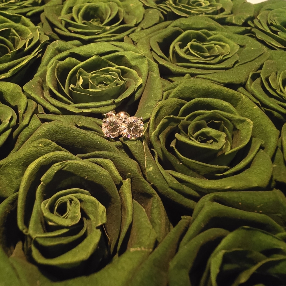 Moissanite 1 ct Solid Silver Screw Back Stud Earrings, Perfect Elegant Gift - Picture 2 of 7